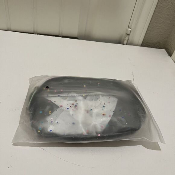 Clear Fanny Pack Belt Bag Stadium Approved Unisex Glitter Clear Black Adjustable - Picture 7 of 7